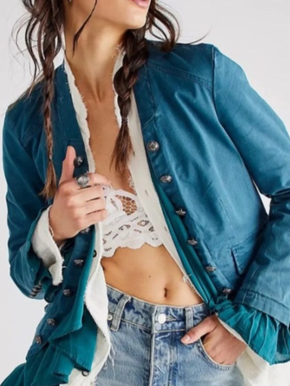 Free People Romance Ruffles Jacket - Picture 2 of 10